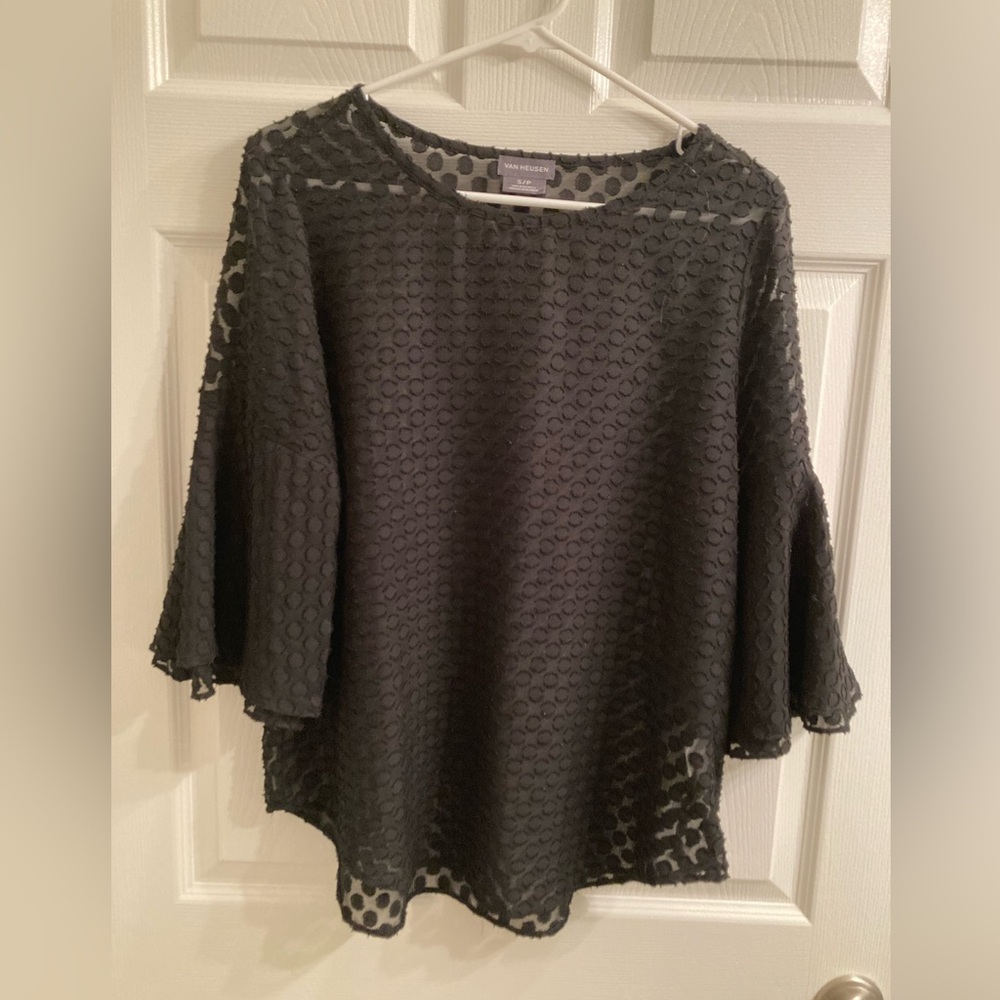 Van Heusen Black Textured Top S/P